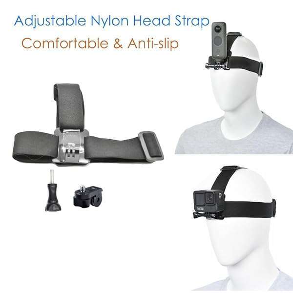 vgsion Vgsion Accessory Kit for Insta360 & GoPro: Chest, Head, Wrist Straps & Backpack Clip for Ultimate Camera Support - View 6 of 10