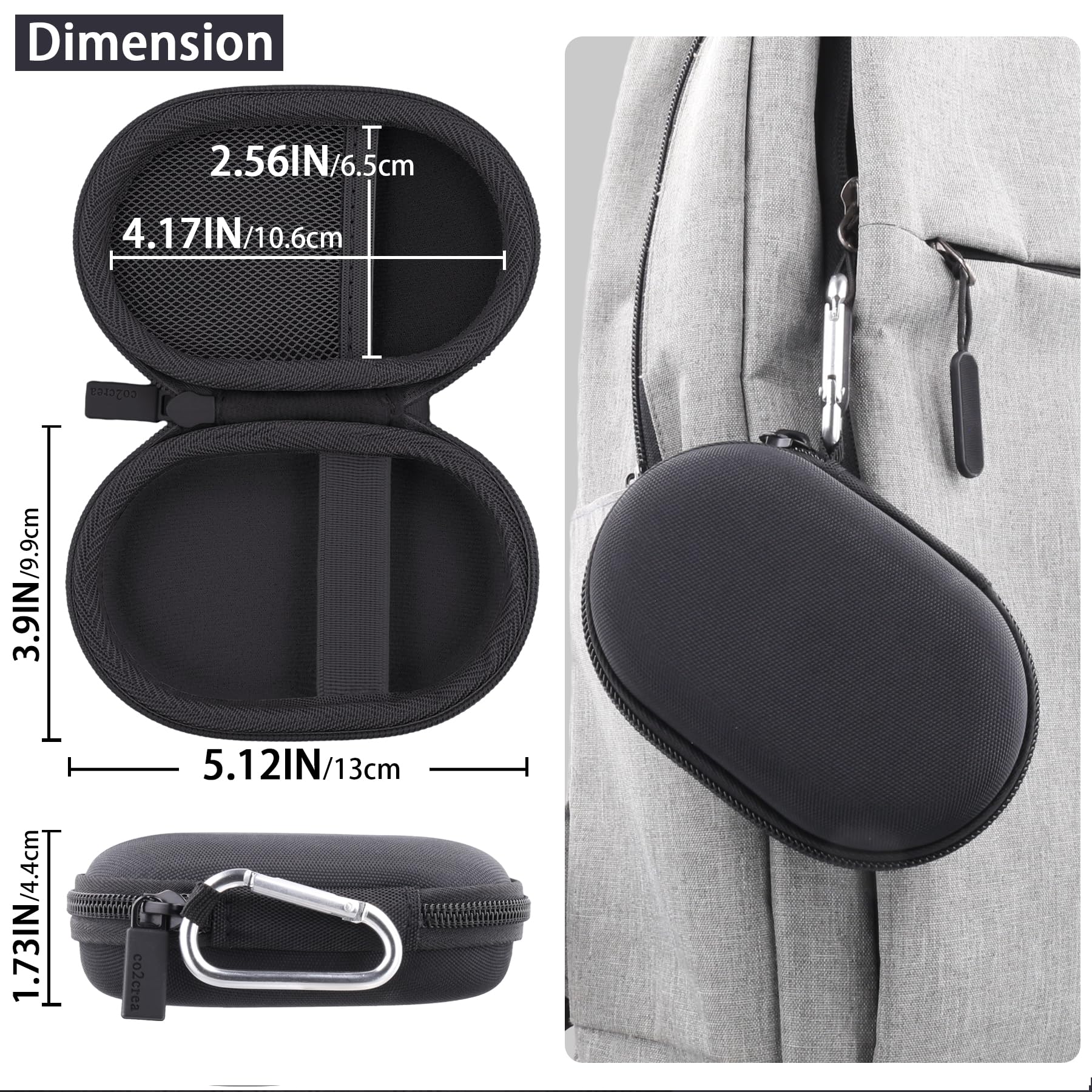 co2CREA Hard Case for Logitech Pebble M350 M355 i345 Wireless Bluetooth Mouse Pink Rose Replacement Case - View 7 of 9