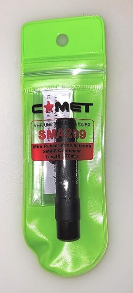 Comet Comet SMA-209 Mini-Flex HT Antenna 2M 70cm with SMA Male Connector for Enhanced Signal Performance