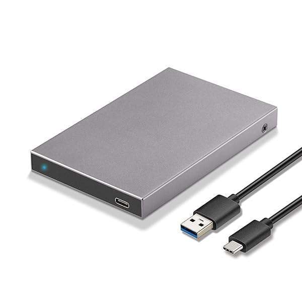 SSK "SSK Aluminum 2.5" USB C 3.1 Gen 2 Hard Drive Enclosure for SATA HDD/SSD - UASP Compatible with PS4, Xbox, WD, Seagate"