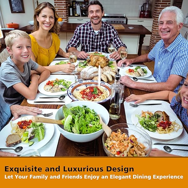 Oliviola Oliviola Matte Black Silverware Set 20-Piece Stainless Steel Flatware Service for 4 Satin Finish Dishwasher Safe Kitchen Utensils - View 7 of 7