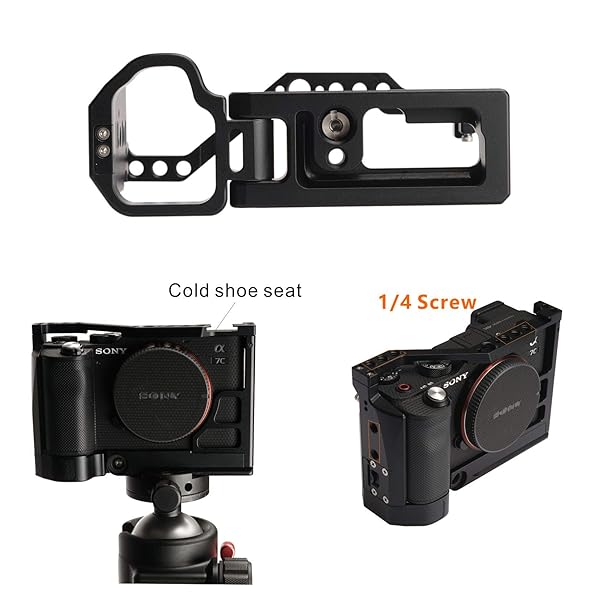 WEPOTO WEPOTO A7C Cage Quick Mounting Plate for Sony A7C Protects Camera from Abrasion and Enhances Traction - View 6 of 8