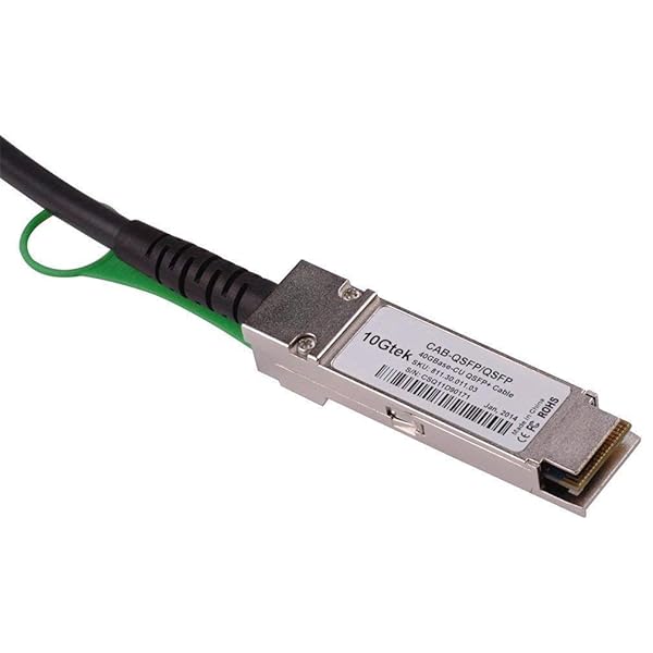10Gtek 10Gtek 40G QSFP+ DAC Cable 40GBASE CR4 Passive Direct Attach Copper Twinax Cable for Juniper EX QSFP 40GE DAC 5M Devices 5 Meter 6.5ft - View 4 of 8