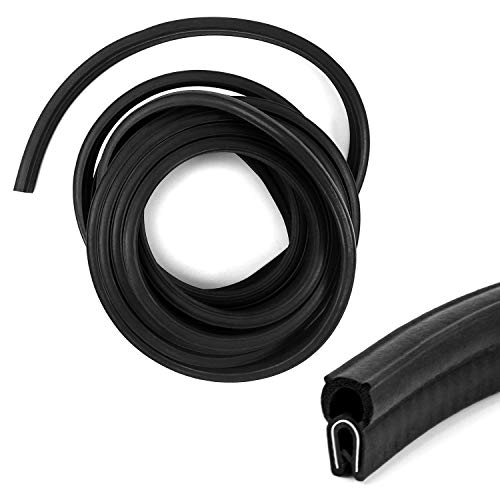 QWORK QWORK 20 Feet EPDM Rubber Trim Seal Top Bulb Fits Edge 1/16 to 1/8 Durable Weatherstrip for Doors and Windows - View 6 of 8