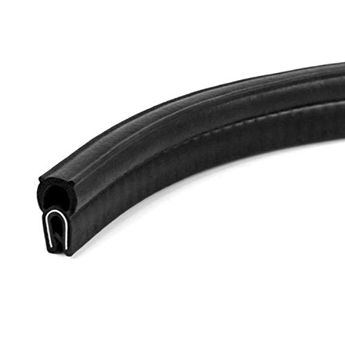 QWORK QWORK 20 Feet EPDM Rubber Trim Seal Top Bulb Fits Edge 1/16 to 1/8 Durable Weatherstrip for Doors and Windows