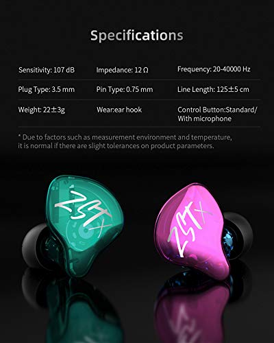 CCA KZ ZST X Dual Driver Wired Earbuds HiFi Ergonomic Gaming Earphones with Detachable Cable for Audiophiles and DJs - View 4 of 9