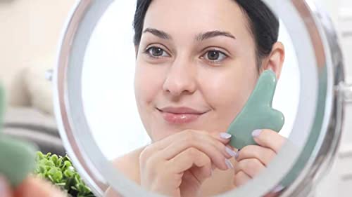 Flagest Flagest Gua Sha Facial Tool Heart Shape Jade Stone Massager for Spa Acupuncture Therapy for Glowing Skin - View 7 of 7