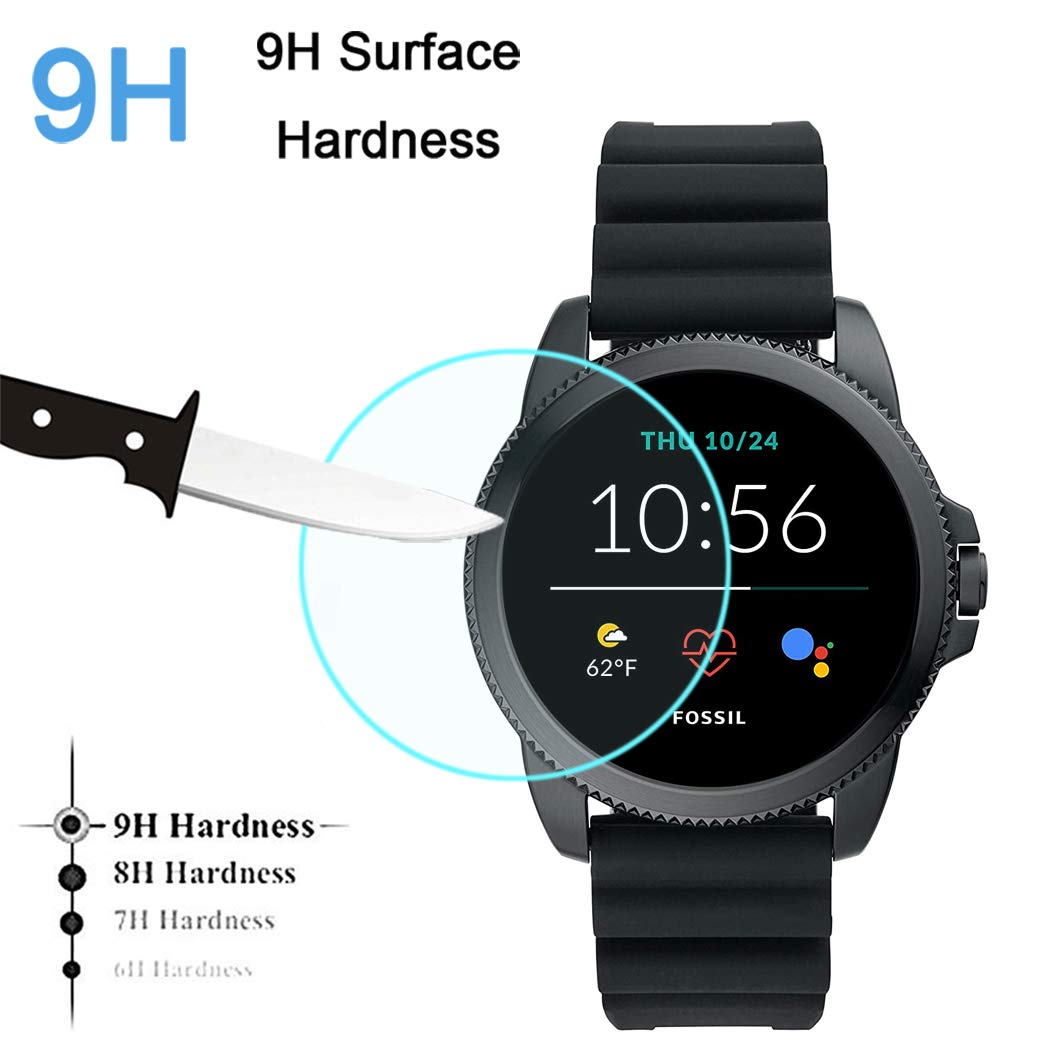 Youniker Youniker 4 Pack Tempered Glass Screen Protectors for Fossil Gen 5E 44mm Smartwatch Anti-Scratch Cover - View 3 of 7