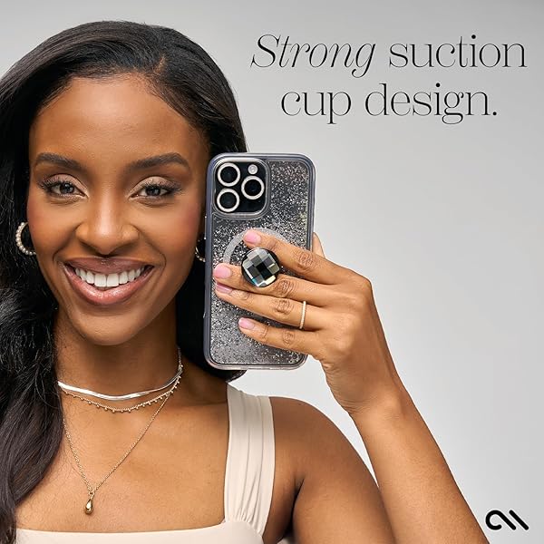 Case-Mate Case-Mate Minis: Removable Suction Cup Phone Grip & Stand for iPhones, Androids & Kindles - Black Crystal - View 7 of 8