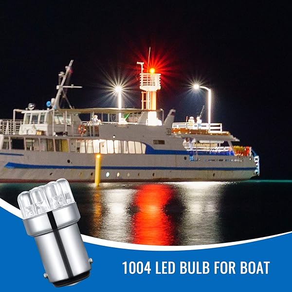 Honoson Honoson 4 Pack LED 90 Bulb 1004 Marine Replacement Bulb BA15D for Boat Navigation Anchor Stern Lights DC 12v - View 8 of 8