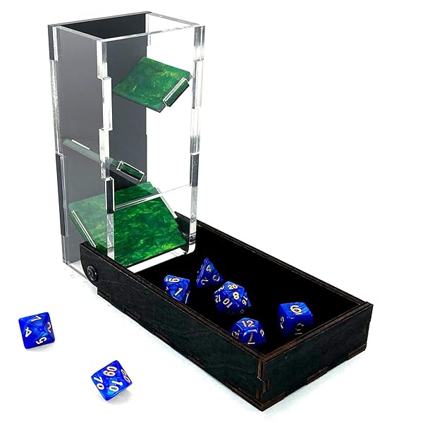C4Labs Shop C4Labs Colour Lux Drawbridge Dice Tower in Verdant Green - Perfect for Gamers!