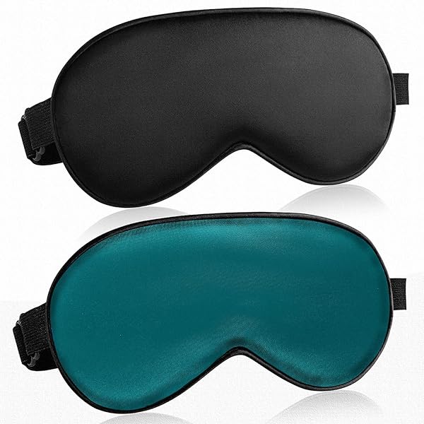 ToRhine Eye Mask for Sleeping 2 Pack Adjustable Soft Sleep Masks for Men and Women Comfortable Blindfolds for Restful Sleep