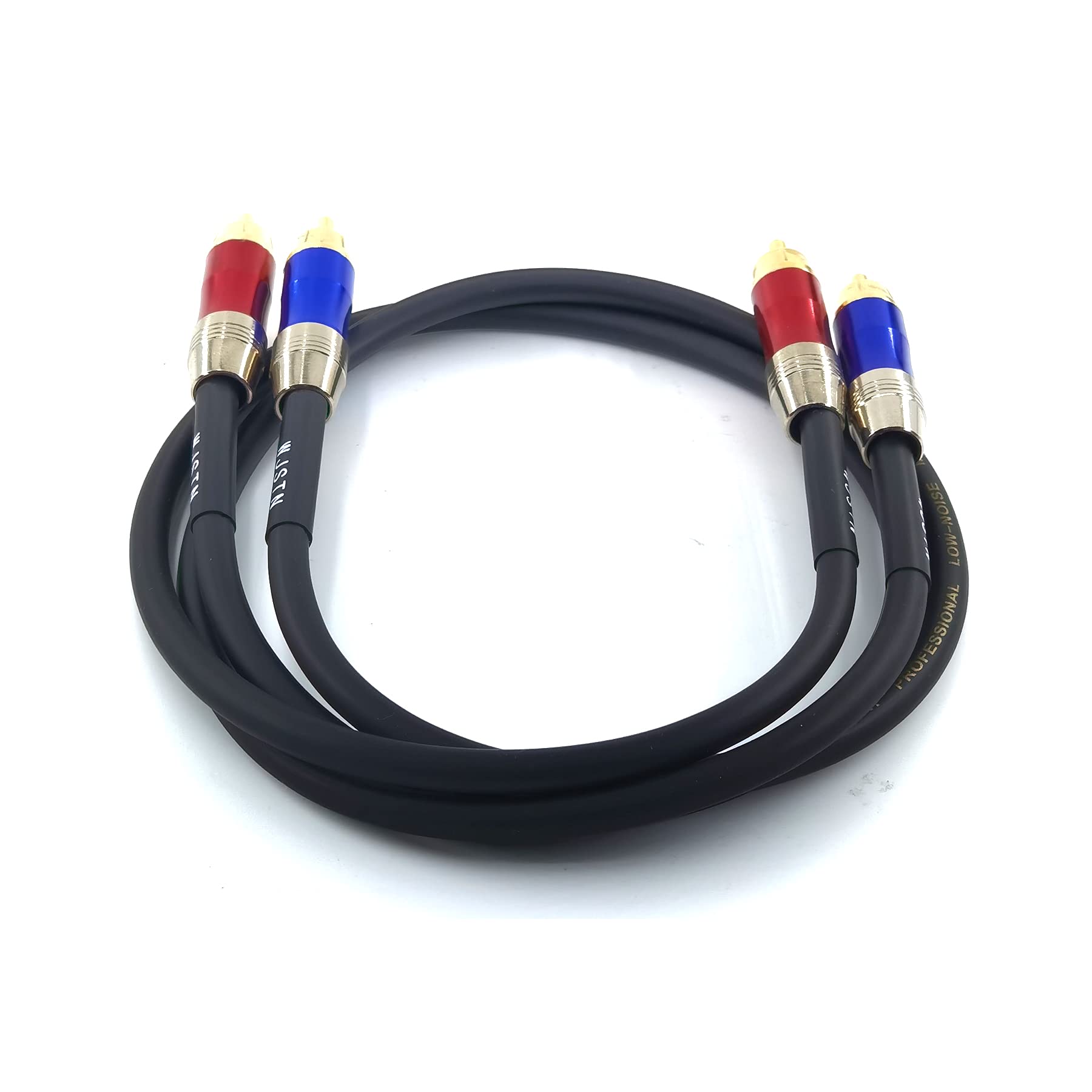 WJSTN High-Fidelity WJSTN-020 RCA to RCA Audio Cable 2FT - 2 Pack for Subwoofer & Home Theater, Double Shielded Stereo Converter - View 4 of 4