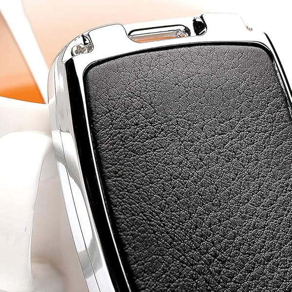 ontto Ontto Stylish Key Fob Cover for VW Skoda Polo Jetta Golf 7 GTI 7 R20 3-Button Leather Key Protector Blue Keychain Included - View 5 of 7