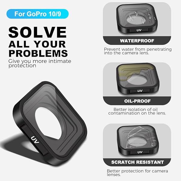 ParaPace ParaPace Lens Replacement for GoPro Hero 11 10 9 Black UV Protective Glass Cover Action Camera Accessories Kit - View 5 of 8