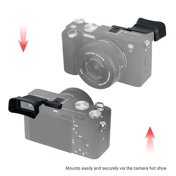 KIWIFOTOS KIWIFOTOS Soft Silicone Extended Viewfinder Eyecup for Sony A7C Camera HotShoe Installation Not Compatible with A7C II A7CR - View 6 of 7