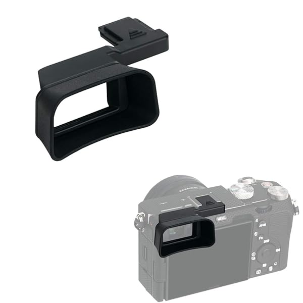 KIWIFOTOS KIWIFOTOS Soft Silicone Extended Viewfinder Eyecup for Sony A7C Camera HotShoe Installation Not Compatible with A7C II A7CR - View 2 of 7