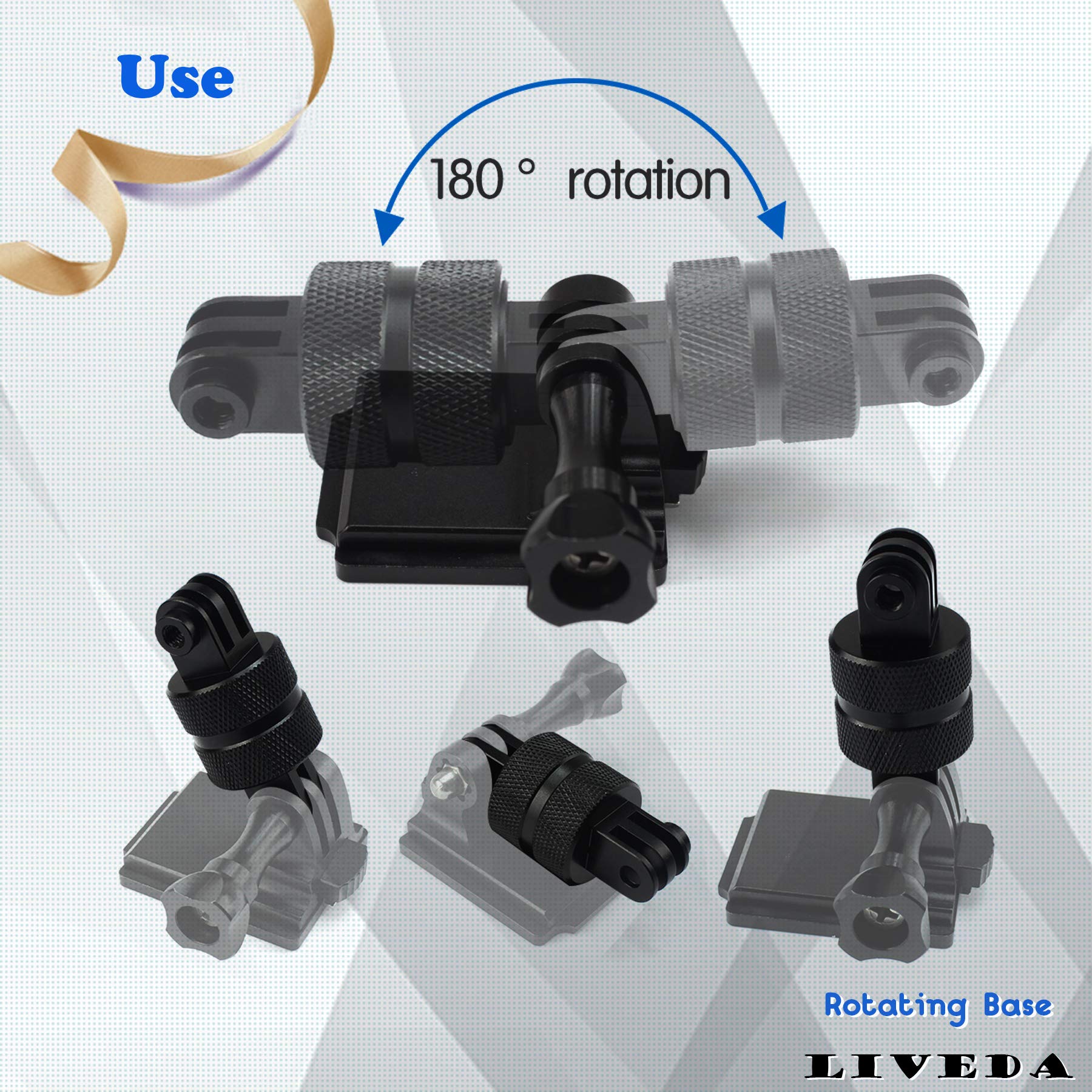 Niewalda Niewalda 360 Degree Rotation Tripod Mount Adapter for GoPro Hero Series and Action Cameras Aluminum 1/4 inch 20 Camera Mount - View 5 of 6