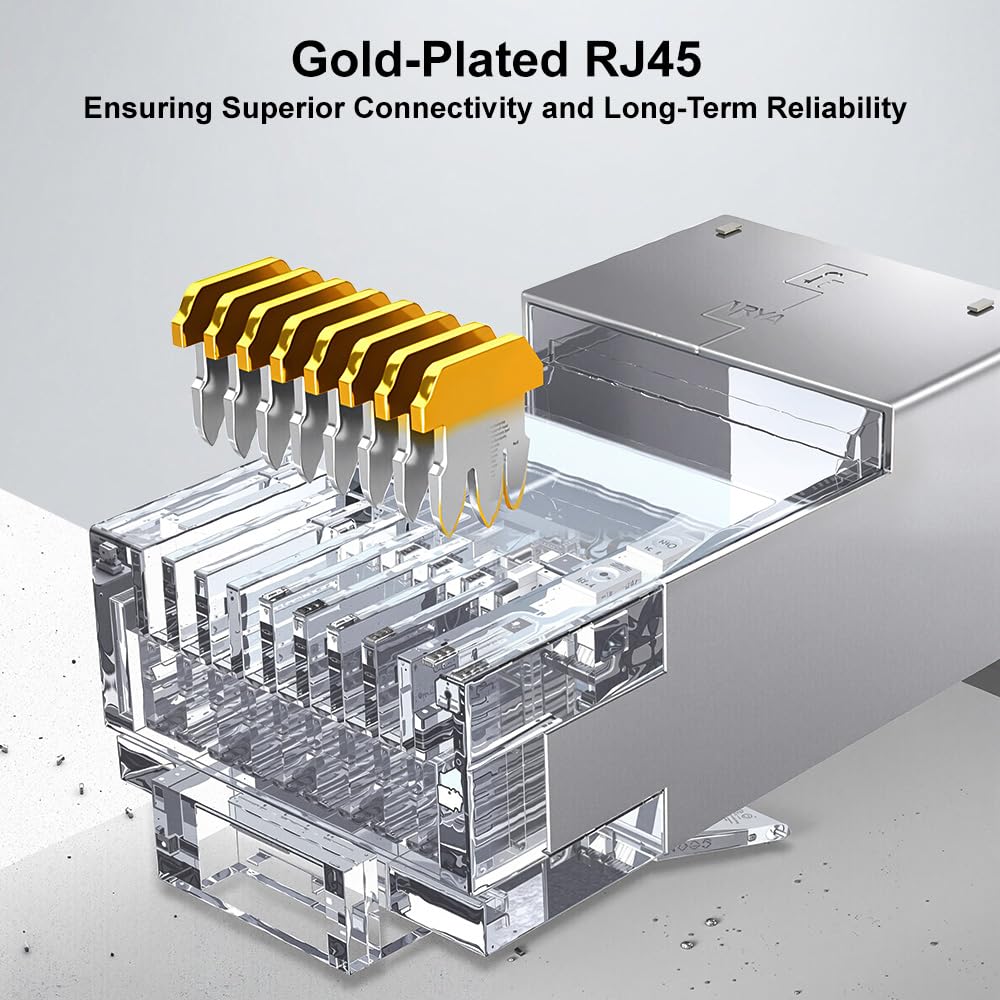 Alvin's Cables Alvins Cables M12 8 Pin Male to RJ45 Shielded Ethernet Cable 9.8ft for Cognex Industrial Camera Cat6a X Coded 8 Position - View 8 of 9