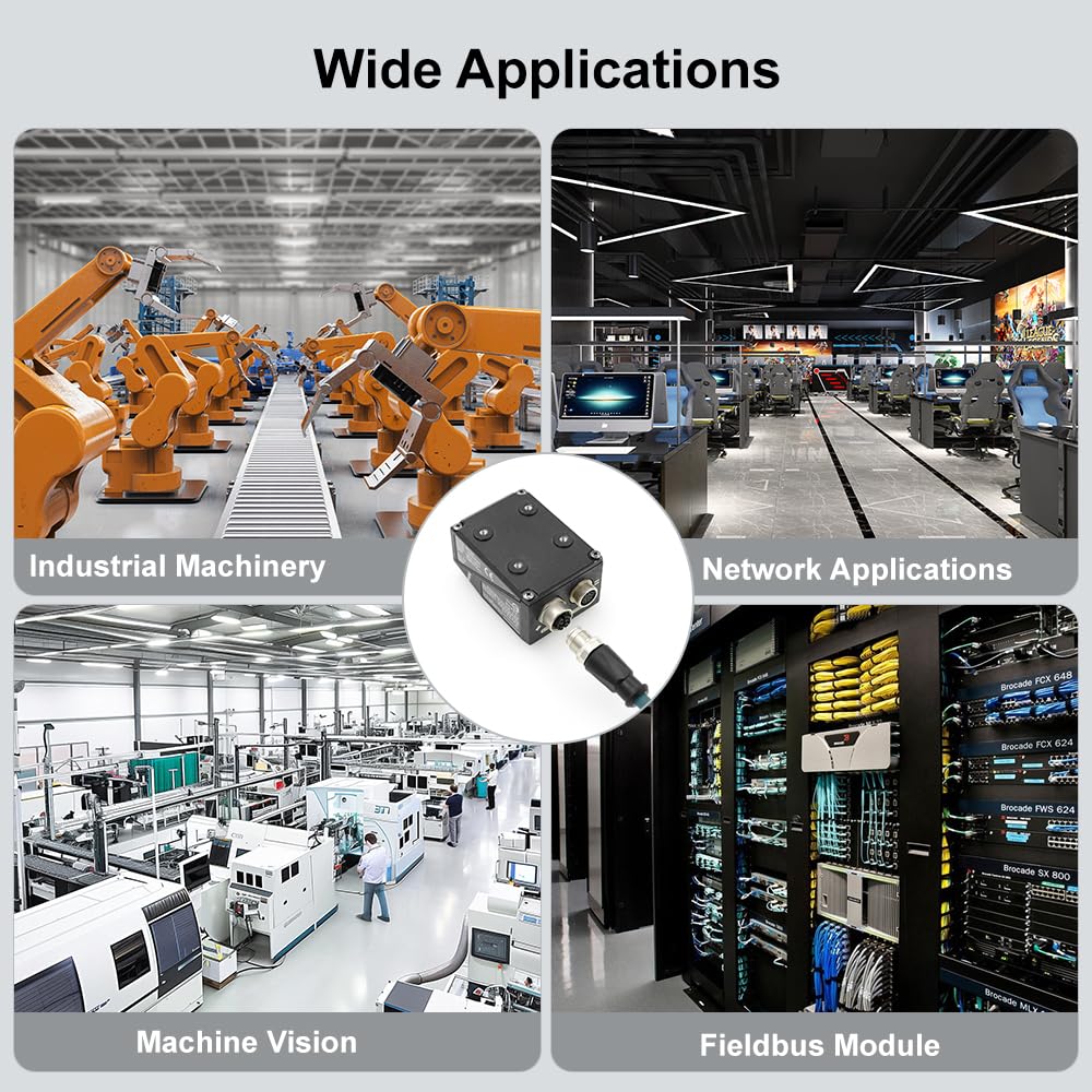 Alvin's Cables Alvins Cables M12 8 Pin Male to RJ45 Shielded Ethernet Cable 9.8ft for Cognex Industrial Camera Cat6a X Coded 8 Position - View 9 of 9
