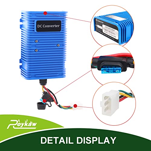 Roykaw Roykaw Golf Cart Voltage Reducer Regulator 36V 48V to 12V DC Converter for EZGO Club Car Yamaha Dual Power Source 30A 360W - View 4 of 8