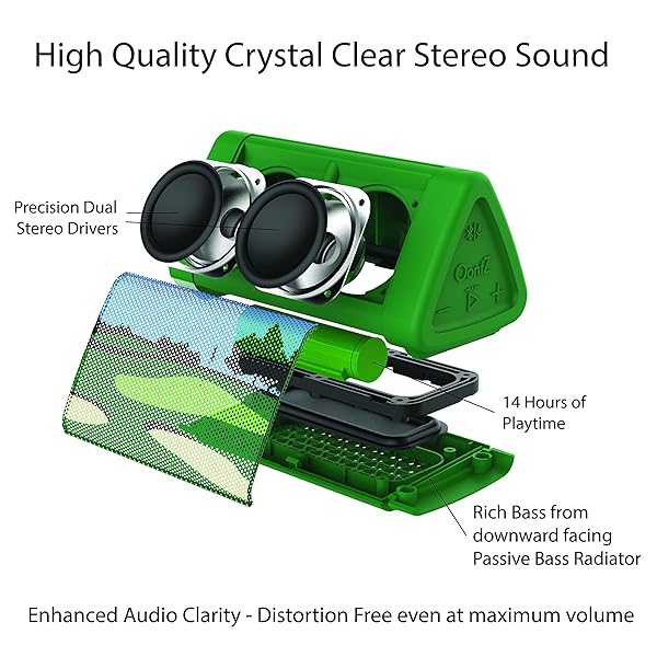 Cambridge Soundworks Buy OontZ Golf-Edition Bluetooth Speaker - 10W, 100ft Range, Portable & Loud for Action Sports - Golf Green - View 7 of 8