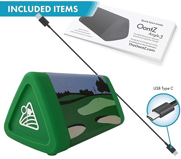 Cambridge Soundworks Buy OontZ Golf-Edition Bluetooth Speaker - 10W, 100ft Range, Portable & Loud for Action Sports - Golf Green - View 8 of 8