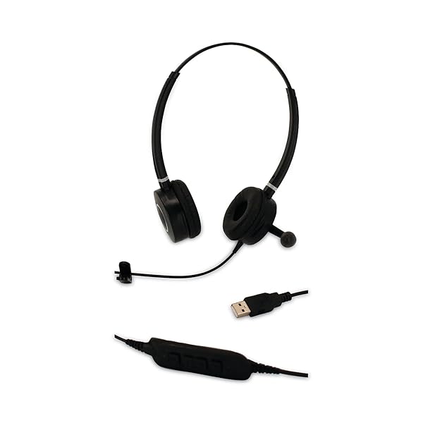 Spracht Spracht HS-WD-USB-2 Dual Ear USB Headset for Softphone Compatible with PC and Mac - View 6 of 6