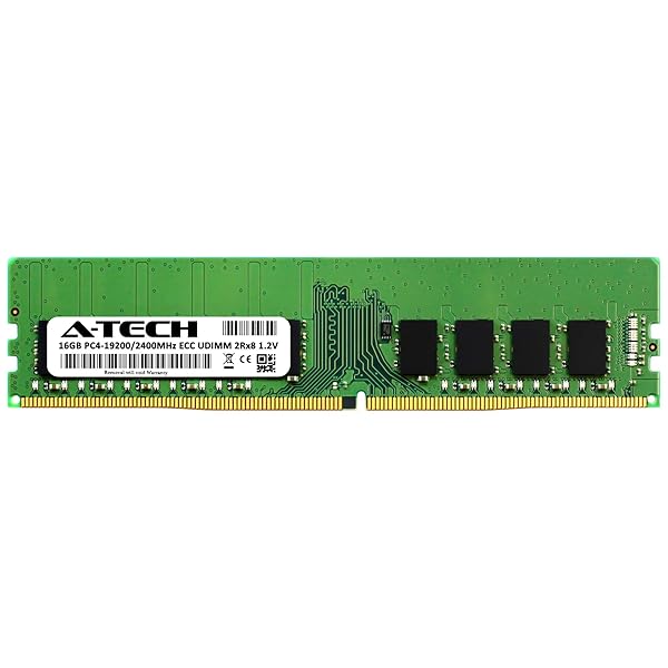 A-Tech A-Tech 16GB DDR4 2400MHz ECC Unbuffered RAM Replacement for Hynix HMA82GU7AFR8N-UH Single Server Memory Stick - View 3 of 3
