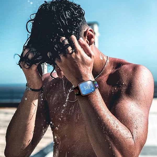 Muranne Breathable Soft Silicone Sport Band for Apple Watch 38mm to 49mm Compatible with iWatch Ultra Series 10 to 1 for Men and Women - View 6 of 9