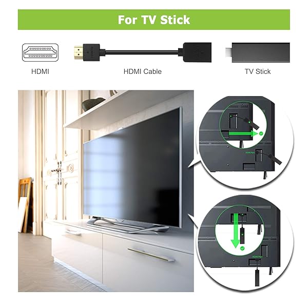 LEENUE LEENUE HDMI Extender Cable Male to Female Adapter 4K 3D Short HDMI Extension Cable for Roku PS5 Laptop Nintendo Switch 2-Pack - View 8 of 8