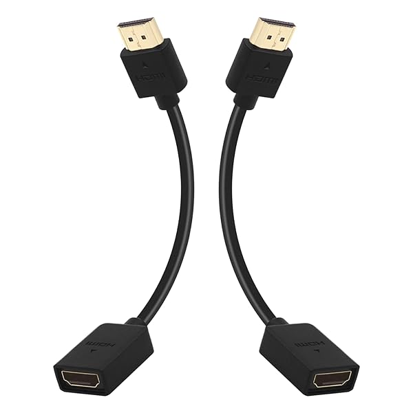 LEENUE LEENUE HDMI Extender Cable Male to Female Adapter 4K 3D Short HDMI Extension Cable for Roku PS5 Laptop Nintendo Switch 2-Pack - View 2 of 8