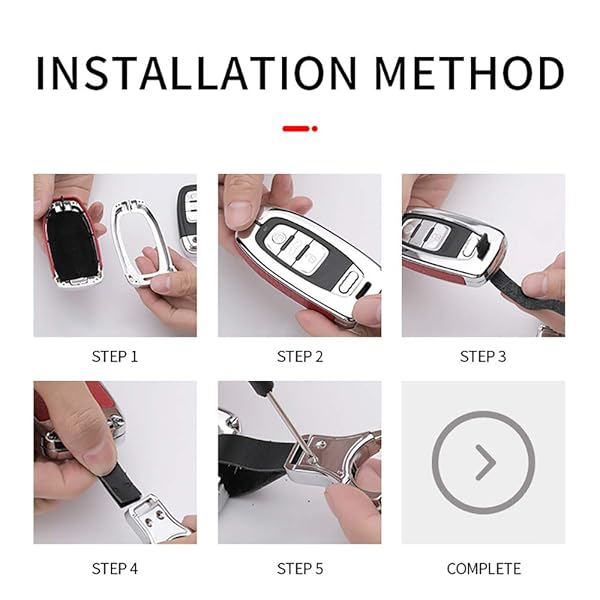 ontto ontto Full Protection Key Fob Cover for VW Smart Remote Key Shell Black with Keychain for Volkswagen Key Holder - View 9 of 10