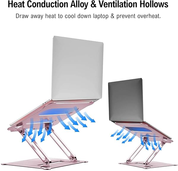 targeal Targeal Adjustable Laptop Riser Multi Angle Stand with Heat Vent for Mac Notebook Lenovo KT1 Rose - View 5 of 8