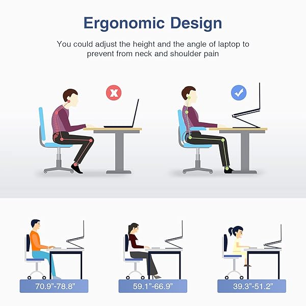 targeal Targeal Adjustable Laptop Riser Multi Angle Stand with Heat Vent for Mac Notebook Lenovo KT1 Rose - View 6 of 8