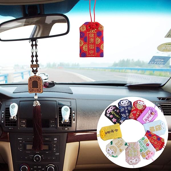 VOSAREA VOSAREA 10pcs Japanese Omamori Amulets Good Luck Charms for Health Fortune Wealth Success Assorted Colors - View 7 of 10