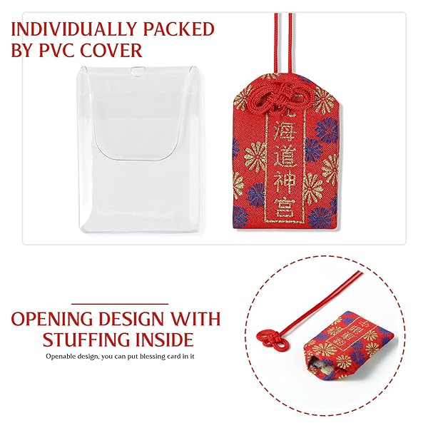 VOSAREA VOSAREA 10pcs Japanese Omamori Amulets Good Luck Charms for Health Fortune Wealth Success Assorted Colors - View 10 of 10