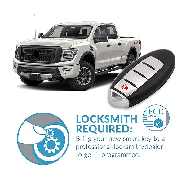 Keyless2Go Keyless2Go Replacement 4 Button Proximity Smart Key for Nissan KR5TXN7 285E3-9UF5B - View 6 of 7