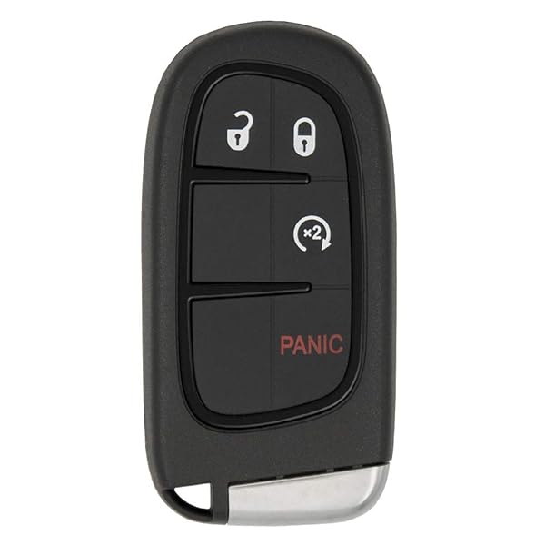 Keyless2Go Replacement 4 Button Proximity Remote Smart Key for Jeep GQ4-54T 68105078 AG