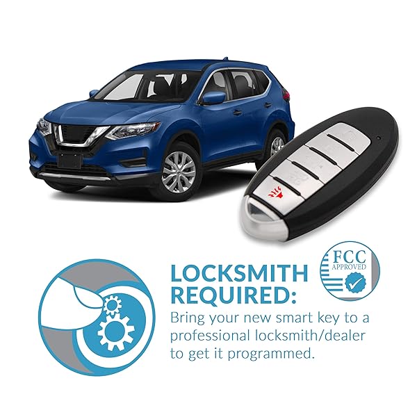 Keyless2Go Keyless2Go Replacement 5 Button Proximity Smart Key for Nissan KR5TXN4 285E3-6RR7A - View 6 of 7