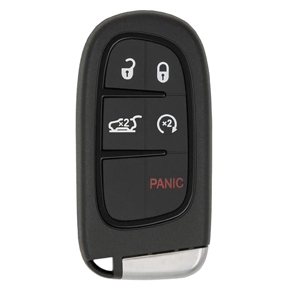 Keyless2Go Replacement 5 Button Proximity Remote Smart Key for Jeep GQ4-54T 68141580 AC