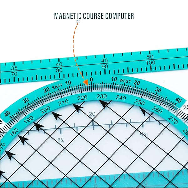 Destination Departure Destination Departure Aviation Plotter Slide Rule Flight Computer for Pilots VFR IFR Navigation Ruler Student Accessories - View 3 of 10