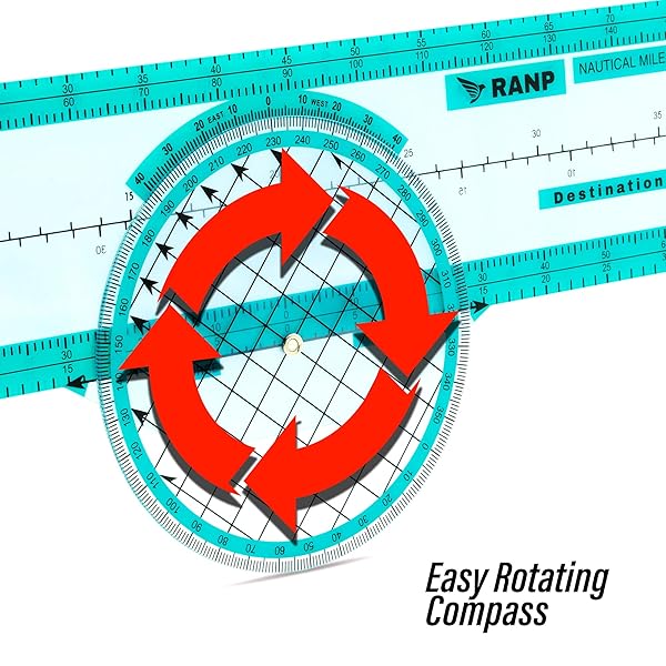 Destination Departure Destination Departure Aviation Plotter Slide Rule Flight Computer for Pilots VFR IFR Navigation Ruler Student Accessories - View 5 of 10