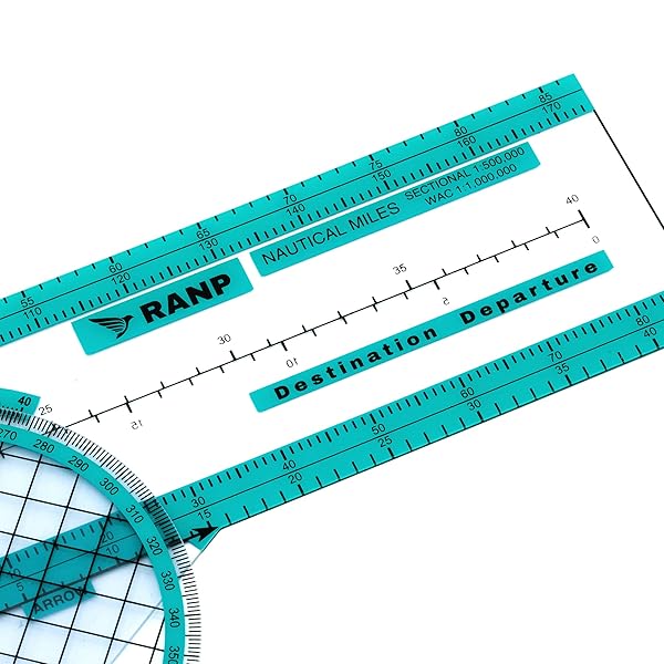 Destination Departure Destination Departure Aviation Plotter Slide Rule Flight Computer for Pilots VFR IFR Navigation Ruler Student Accessories - View 7 of 10