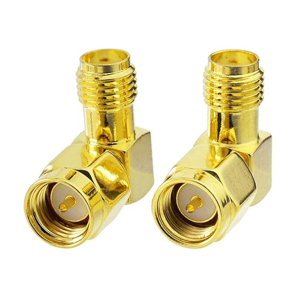 Superbat Superbat SMA Adapter 90 Degree 5pcs SMA Male to Female Right Angle Coax Adapter for Radio RTL SDR FPV Antenna Transmitter LTE Router - View 4 of 6