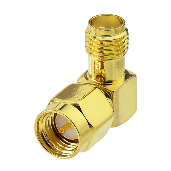 Superbat Superbat SMA Adapter 90 Degree 5pcs SMA Male to Female Right Angle Coax Adapter for Radio RTL SDR FPV Antenna Transmitter LTE Router - View 5 of 6
