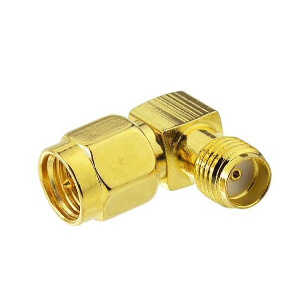 Superbat Superbat SMA Adapter 90 Degree 5pcs SMA Male to Female Right Angle Coax Adapter for Radio RTL SDR FPV Antenna Transmitter LTE Router - View 6 of 6