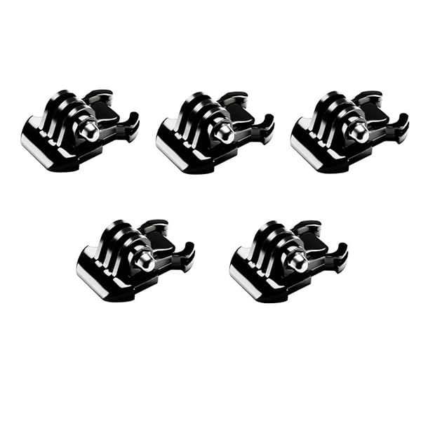 Vcufflinks 5 Pcs Buckle Clip Basic Mount for GoPro Hero Series and Other Action Cameras Black Silver - View 2 of 4