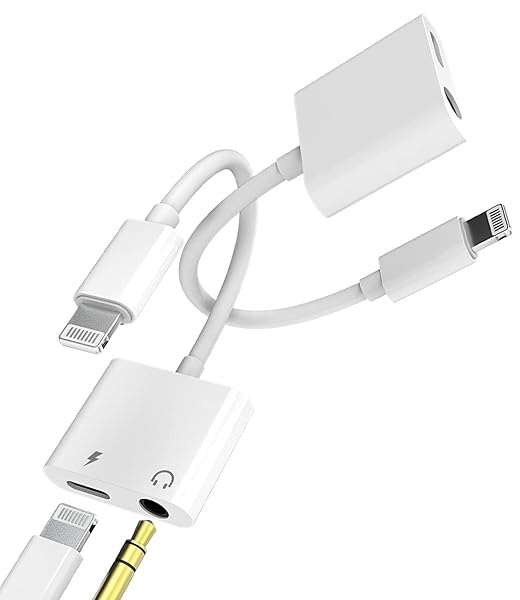 Apple MFi Certified 2-Pack Lightning to 3.5mm AUX Adapter for iPhone 11, 12, Mini, Pro, Max, XS, XR, X, 8, 7 Plus & iPad Air