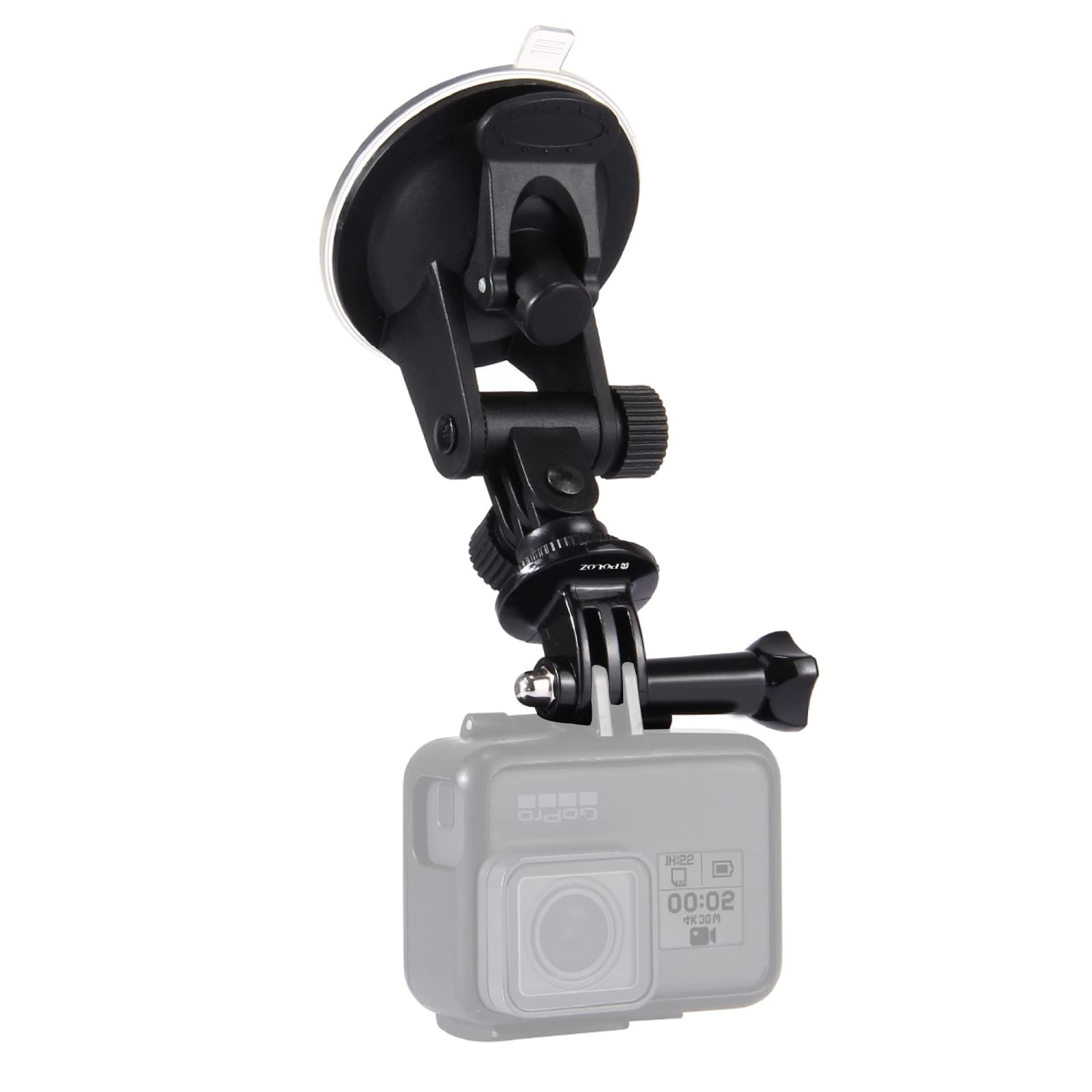 PULUZ PULUZ Suction Cup Mount for GoPro Adjustable Vehicle Window Holder Compatible with Hero 12 11 10 9 8 7 Insta360 X3 X2 DJI OSMO Action Camera